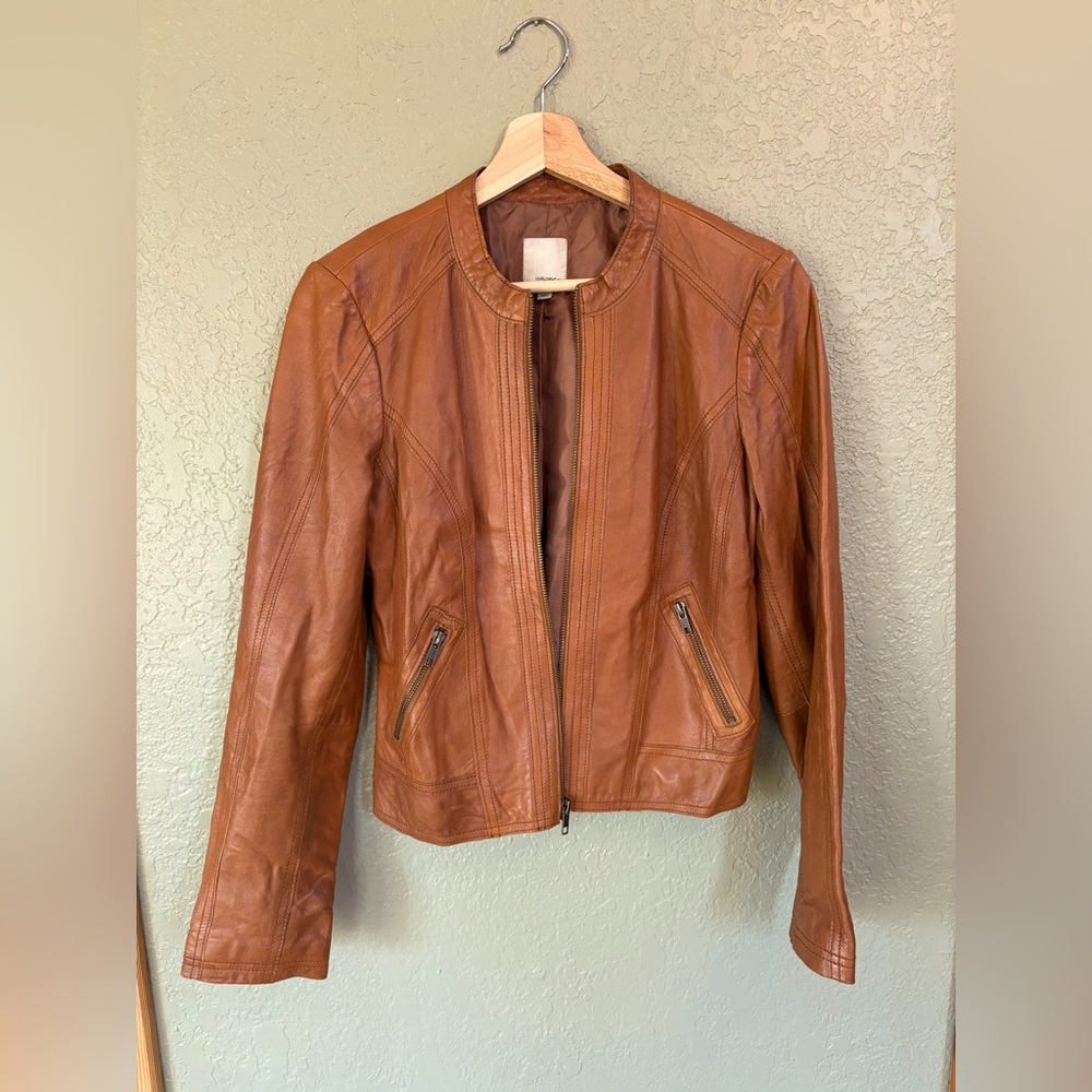 Halogen leather jacket